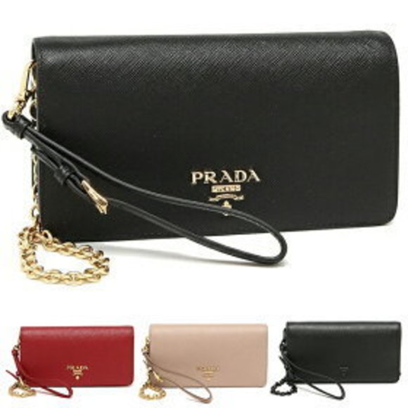 Prada Saffiano Shoulder Bag Wristlet One Mile - Picture 1 of 9